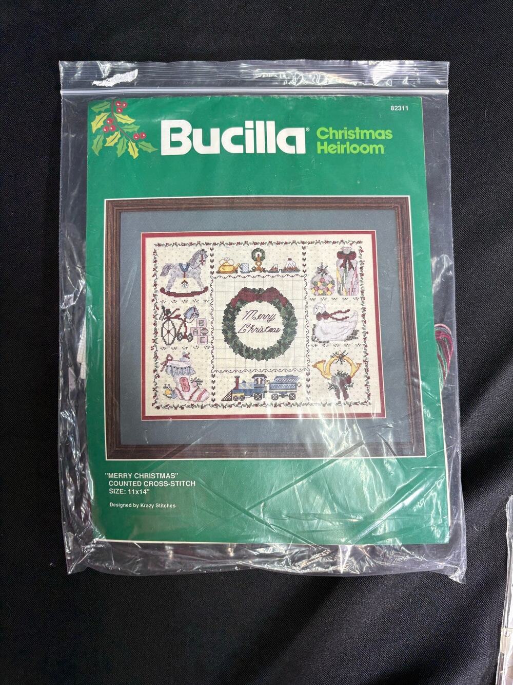 Vintage Bucilla Christmas Heirloom Counted Cross Stitch Holiday Project 82311